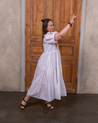 Selene Cotton Poplin Midi Dress