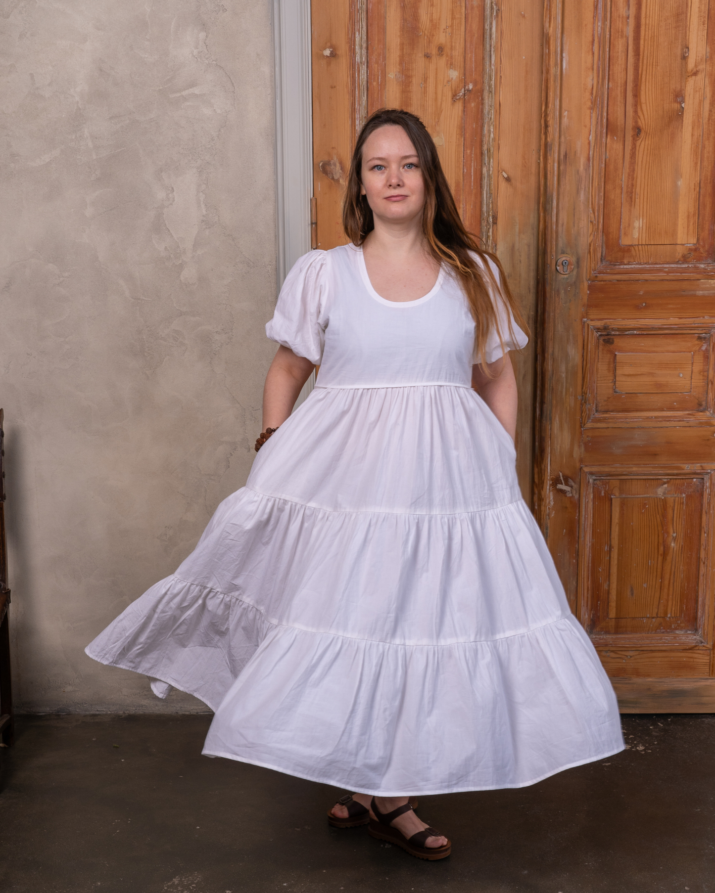 Selene Cotton Poplin Midi Dress